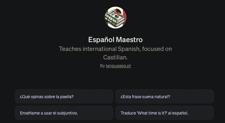Chatting with an AI teacher